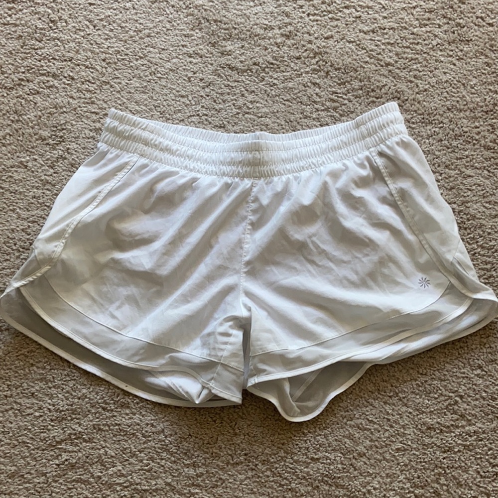 White athleta shorts